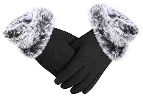 AYPOW Guantes Termicos Mujer Invierno, Guantes Mujer Gamuzados Guantes Mujer Pantalla Táctil Gamuzados, Mujer Dama Invierno Cálidos Guantes Regalos De Invierno Para Niñas Damas