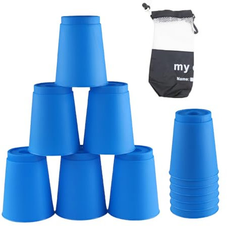 Ieron Stapelbecher, 12 Stück, Sport-Stapelbecher für Training, Spiel, Herausforderung, Wettkampf, Party