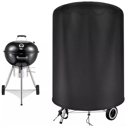 Für Raweao Kugelgrill-Abdeckung, wasserdichte Grillabdeckung, 70 x 70 cm, Oxford-Gewebe, Gasgrillabdeckungen für Weber, 57 cm Grillabdeckung mit Kordelzug