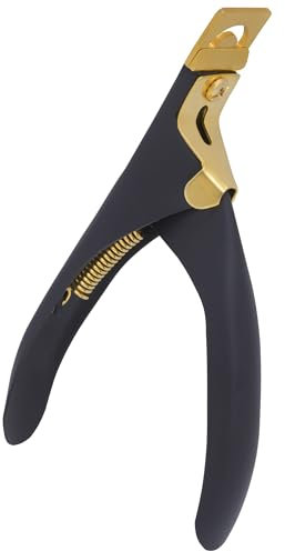 Premium Nail Clippers for Acrylic Nail Cutter Professional False Nail Clippers for Acrylic and Gel Nails, Manicure & Pedicure Tool, Nail tip Cutter Artificial Tips Edge Clipper (Black)