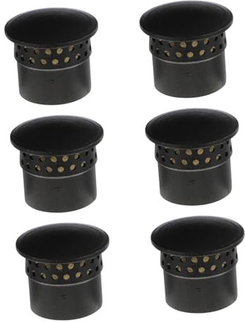 Angoily 6St Verteiler Gas Küchenherdgestell Ofenabdeckung Feuer-Wok-Ständer Brennerabdeckungen für Herde Kochherd Zubehör Set Feuerabdeckungen Brandschutz Feuerkerne Kupferlegierung Black