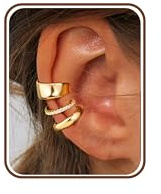 YADOCA Ear Cuff Gold Ohrmanschette Ohrringe Ohne Ohrloch Earcuffs Silber Helix Knorpel Clip auf Wickelohrring Fakepircings Ear Cuffs Ohrklemme