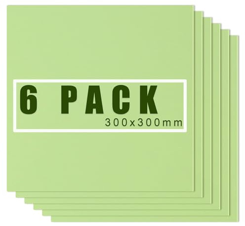 Mindmed 6 Stück Farbige Sperrholz 3mm, Linde Sperrholzplatte Bunte 30x30 cm für Laser Schneiden und Gravieren, Unbehandeltes Holzplatte zum DIY Holzver Grün