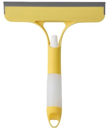 Hitburu Attrezzo Per Pulire Vetri,Raschiavetro con Spruzzatore - Raschietto con Manico Ergonomico e Spazzola per la Pulizia di Piastrelle, Auto, Casa, Cucina, Specchio, Doccia