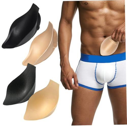 Comebachome 4 Stück Bulge Enhancer Herren, Schwamm-Unterwäsche zur Verbesserung der Ausbuchtung, perfekt für Schwimm-Boxershorts, Slips, Tangas, Shorts, Dekoration
