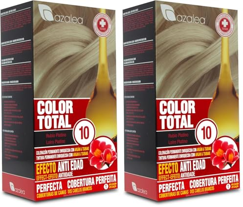 ALEA - Tinte Pelo Mujer - Color Total - Nº 10 - Color Rubio Platino - Coloración Permanente en Crema - Aceite Argán y Tsubaki - Cobertura Total de Canas - Aclara 3 Tonos en Cabellos Naturales