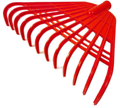 Rastrello per foglie in plastica per giardino, rastrello da giardino leggero con 12 denti Rastrelli efficienti per prati e foglie erbose