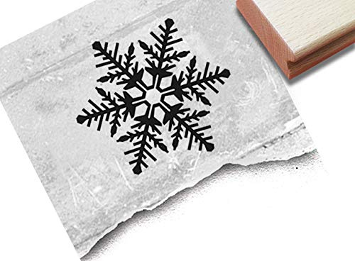 Stempel Weihnachtsstempel SCHNEEFLOCKE Eiskristall - Bildstempel Winter Weihnachten Karten Geschenkanhänger Geschenk Weihnachtsdeko - zAcheR-fineT