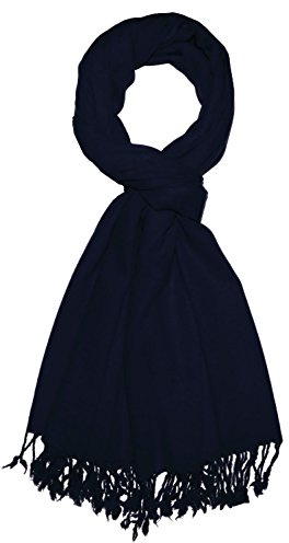 Lorenzo Cana Lyx Herr Halsduk 50% Kashmir 50% Ull, Enfärgad Marinblå
