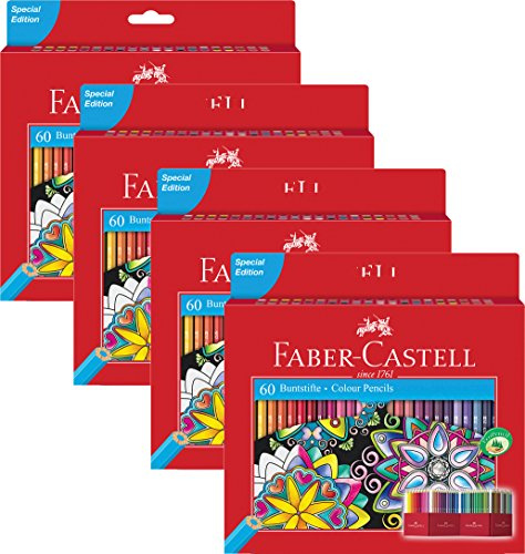 Faber-Castell 111260 - Buntstift Castle, 4X 60er Kartonetui
