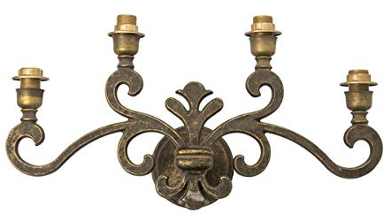 arterameferro Applique ottone 4 luci giglio