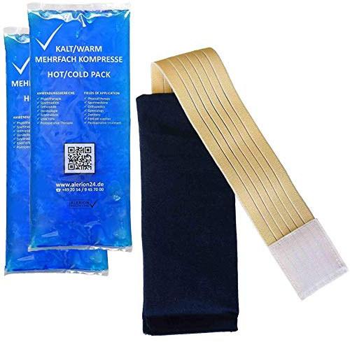 2 STK. 12 x 29 cm Kühlkissen + 1 Premium-Hülle - Kalt-Warm-Kompressen - Kühlkompressen Kältekompressen Kühlpads Mehrfachkompressen Gelkompressen