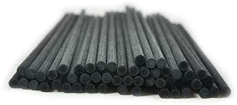 50 Stück Faser Reed Diffusor Sticks für DIY ätherische Öl Aroma Diffusor Sets (25cm*4mm, schwarz)
