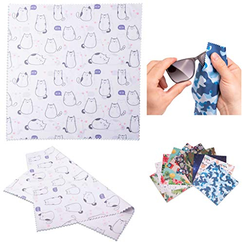 Lens-Aid Mikrofaser Reinigungstuch in schickem Design: Für Kamera, Objektiv, Display und als Brillen-Putztuch (Mikrofasertuch 20x20 cm)