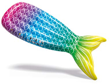 Intex 58788EU - Colchoneta hinchable, cola de sirena, 178x71x18 cm, Diseño multicolor, Peso máximo 100 Kg, Inflables, Flotador para adultos, Talla única