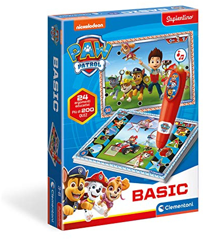 Clementoni Sapientino Basic Paw Patrol - Gioco Educativo, Gioco Elettronico con Penna Interattiva, Adatto A Bambini E Bambine A Partire dai 3 Anni, Lingua Italiano, Made in Italy, 16334