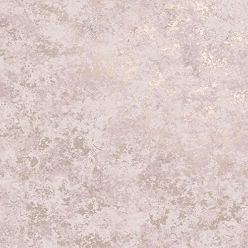 Holden Decor Papier peint en obsidienne rose or rose 75960 – Texture métallique béton