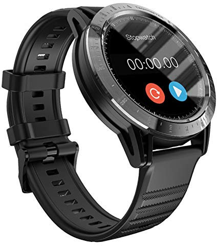 AIMAISEN Men's Military Smart Watch 1.3 Full Touch Screen Sport GPS Wristwatch Waterproof Bluetooth Fitness Watch with Heart Rate/Sleep Monitor Pedometer Stopwatch (Black)