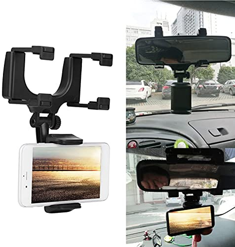 Handyhalterung Auto R¨¹ckspiegel, Auto R¨¹Ckspiegel Telefonhalter 360 Grad Drehung R¨¹ckspiegelhalterung Einziehbarer Autotelefonhalter f¨¹r Alle Smartphones R¨¹ckspiegel Cliphalterung