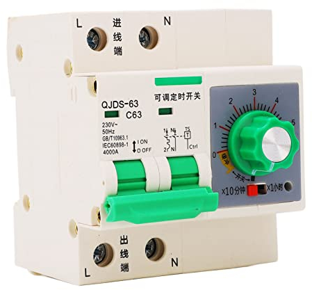 SEAFRONT Mechanische Zeitschaltuhr Zeitsteuerung 230 V Zeitschaltuhr Hutschiene für Wasserpumpen Poolpumpen Warmwasserbereiter 0-60 Minuten/Stunden Zeitschalter Schaltuhr Timer