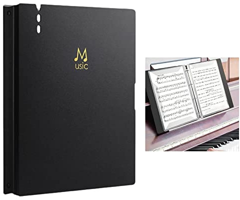 Noten-Ordner, 20 Taschen, Display, 40 Seiten, zerlegbar, Notenblätter, Aktenordner, A4, Größe, Ordner für Notenständer, Akten, Kunstwerke, Zeichnen, direktes Schreiben