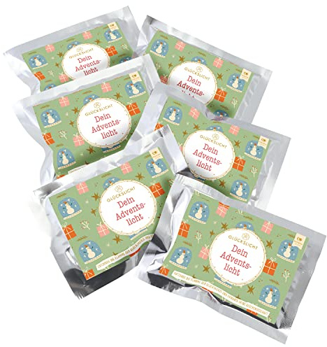 Fortunas Glückslicht | Dein Licht | Dein Adventslicht | Kleine Überraschung für den Adventskalender oder die Weihnachtszeit | 6er-Set