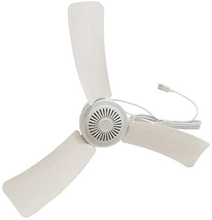 USB Ventilatore da Soffitto Portatile Mini Ventilatori per Tende Camper, Campeggio Tende da Esterno Pensili Gazebo Ventilatore a Baldacchino da Soffitto DC 5V Compatibile con Alimentazione a Batteria