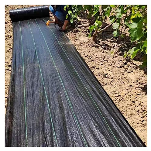 BOHHO Telo Pacciamatura Anti Alga/Erbacce, Tessuto per Paesaggio 50M, 80 cm di Larghezza Barriera antierba per orto/Giardino/aiuola rialzata/Alberi/vialetto di Ghiaia/Rocce/Paesaggio/Giardin