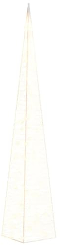 vidaXL Leuchtkegel, Weihnachtsdekoration mit 60 LEDs, Lichtkegel für Wohnzimmer Kinderzimmer Garten, Weihnachtskegel LED Kegel LED Pyramide, Warmweiß Acryl