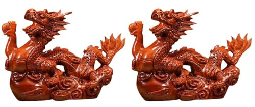 Cabilock 2stücke Desktop Drache Statue Tischdekoration Kunsthandwerk Für Wohn Und Bürogestaltung Und Langlebig Perfektes Für Drachenliebhaber