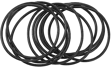 Abaodam 10 Pezzi Braccialetto elastico in silicone (nero) bracciali in silicone braccialetti gommosi di gomma braccialetti dell'amicizia braccialetti luminosi Natale gelatina, 5.8x5.8cm, 0576819PCBHW