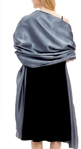 Schals und Wraps für Damen Abendkleider Satin Schal Extra lange Hochzeit Braut Party Bright Stole