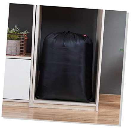 MAGICLULU Drawstring Storage Bag 20x30cm Black Mini Organizer for Quilts and Clothes Lightweight Cotton Storage Pouch for Household Use