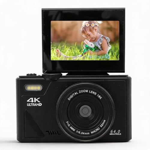 4K Digitalkamera, 64 MP mit 18 fachem Zoom