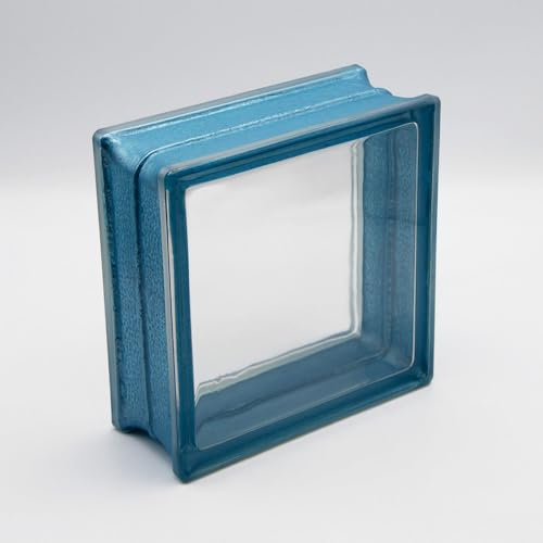 Design Glasbaustein Vollsicht Reflex Indigo, 19x19x8 cm - 6 Stück