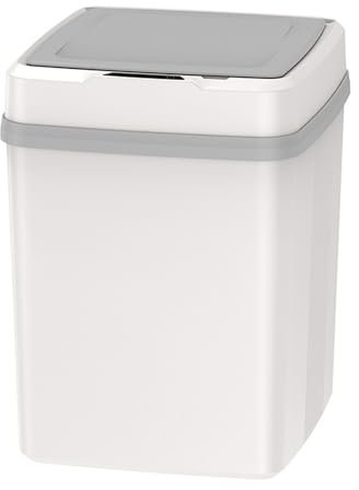 TYCIONG Petite Poubelle de Salle de Bain de 12 L, Poubelle Fine et étanche, Poubelle Multifonctionnelle avec Capteur de Mouvement Silencieux, Poubelle Entièrement Automatique avec
