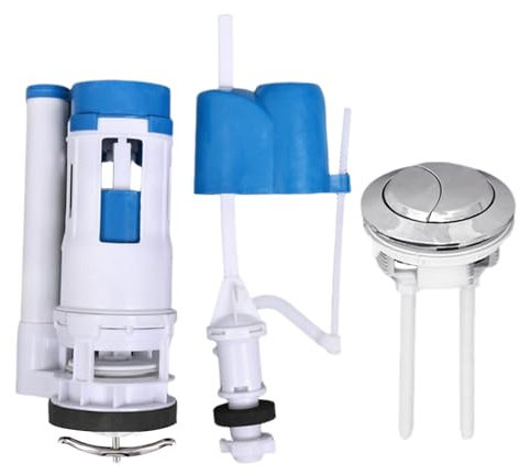 Pièces de remplissage de WC, kit de réparation de réservoir d'eau, valve de chasse d'eau, kit de bouton de chasse d'eau avec kit de rénovation (20 mm)