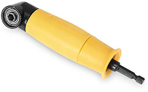 90 Degree Right Angle Drill, Right Angle Bend Extension, Professional Power Screwdriver Drill Attachment, for Tight Corner Workspace to Twist Screws, Nuts