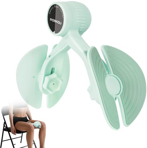 POSKOU Oberschenkeltrainer Beckenbodentrainer für Frau Damen Beinpresse, Multifunktionaler Arm und Beintrainer Trimmer, Fitnessgeräte für Zuhause (Grün)