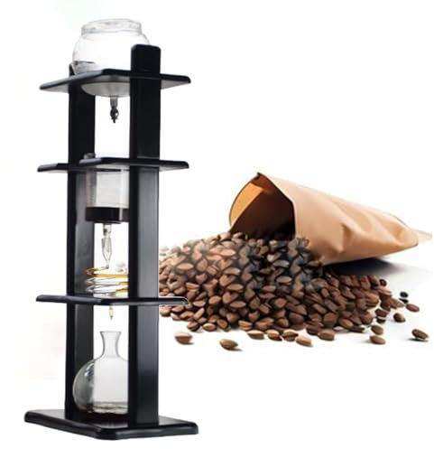 SFSLBFB Cold Brew Drip Coffee Maker, 1000ml Iced Coffee Tower with Adjustable Dripper for Home and Office, Manual Cold Drip Coffee Maker for Coffee Lovers