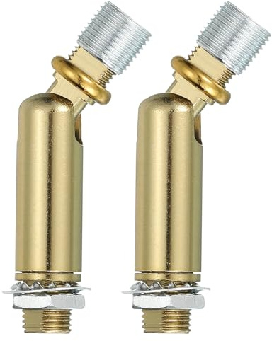 sourcing map Sloped Ceiling Adapter, 180/350 Degree 60x14mm M10 Fine Thread Sloped Ceiling Light Fixture Adapter Kit for Ceiling Pendant Light Chandelier Track Suspend(Dark Copper, Pack of 2)