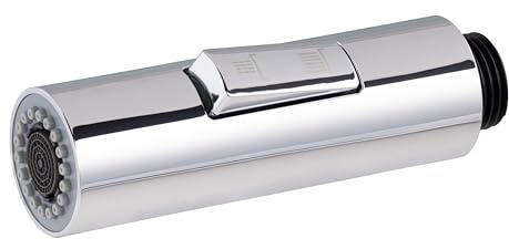Douchette pour robinet d’évier haut, bi-jets avec sélecteur de jet (jet pluie ou aéré), raccordement mâle 15x21 (1/2), finition chromée, 100% compatible eau potable NOYON & THIEBAULT