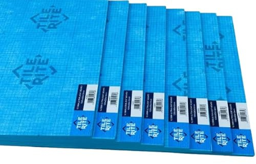 6mm, 10mm and 12mm Waterproof Tile Backer Board 1200x600mm Lightweight, Heat Resistant Panel for Showers Wetrooms & Bathrooms Indoor Use Easy to Cut (10mm, 1, Pack)