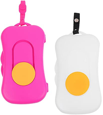 EXHUMKY Tragbarer Babytücherspender Silikonbehälter Nachfüllbar Für Reisen Kinderwagen Und Wickeltasche Mit 2 Weichplastik Boxen