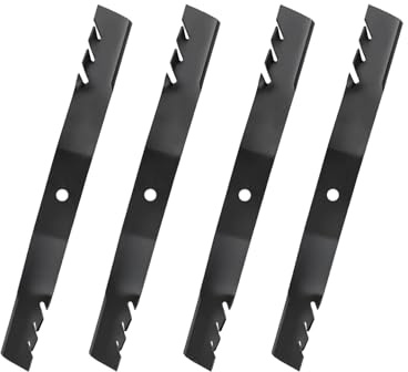 Renyanparts Lot de 4 lames mulching 106-2247-03 106-8744-03 compatibles avec les tondeuses autoportées Toro Time Cutter 74360 74363 74365 74366 compatibles avec les tondeuses Exmark Quest QT22KA421