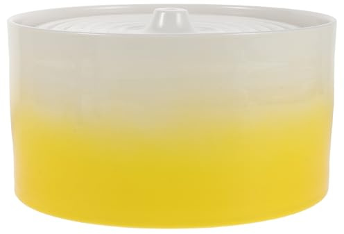 Abaodam Keramik Katzenbrunnen mit Heizfunktion 1300 ml Trinkbrunnen für Haustiere Geräuscharm Kratzfest Warmes Wasser für Indoor und Wintergebrauch