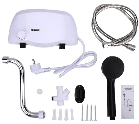 CHEOTIME Chauffe-eau électrique sans réservoir 220 V, 6000 W, chauffe-eau électrique instantané, eau chaude en 3 secondes sous l'évier, chauffe-eau sans réservoir pour cuisine,