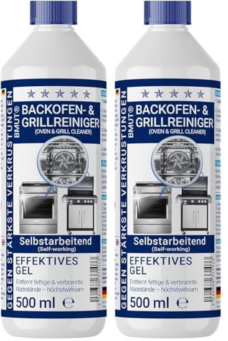 500ml Backofenreiniger extra stark | Gel Paste | Backofen- und Grillreiniger | gegen Eingebranntes & Verkrustungen | selbstarbeitend (Packung mit 2)