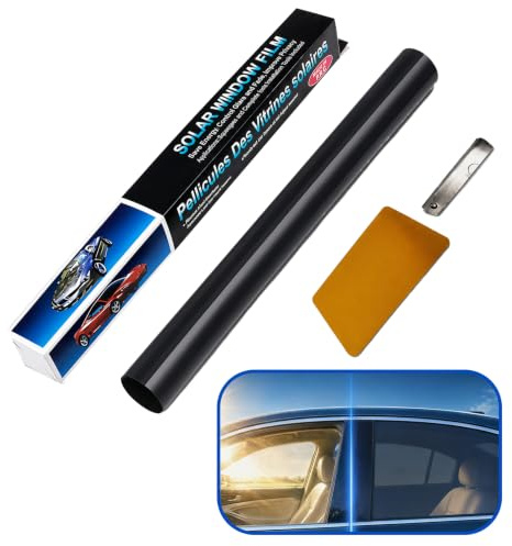 Tönungsfolie Auto 75cm x 3m 15% VLT - Scheibentönungsfolie Sonnenschutzfolie Selbstklebend, UV & IR Schutz, Gegen Hitze und Blendung, Kratzfeste Sichtschutzfolie für Auto, LKW, Van, Hausfenster
