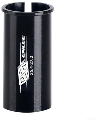 Heavy Duty Bike Seatpost Reducer Shim Adapter Sleeve Aluminum Alloy for 25.4mm to 28.6mm or 27.2mm to 31.6mm Seat Tube Fit Black(25.4-27.2)